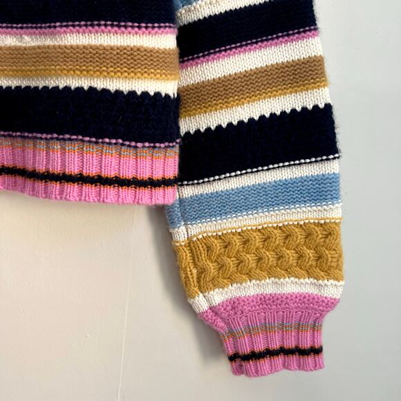 Unsubscribed Cashmere Striped Sweater XS – Relaxed & Cropped Fit - Picture 8 of 13